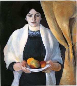 Porträt mit Äpfel: Frau des Künstlers