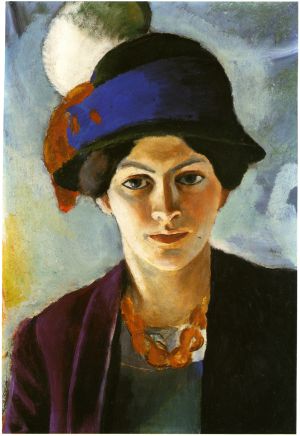 Porträt: Frau des Künstlers mit Hut