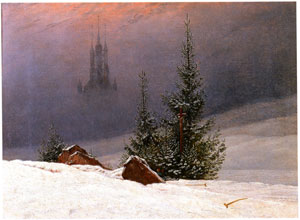 Winterlandschaft mit Kirche