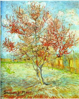 Blühender Pfirsichbaum (Erinnerung an Mauve)
