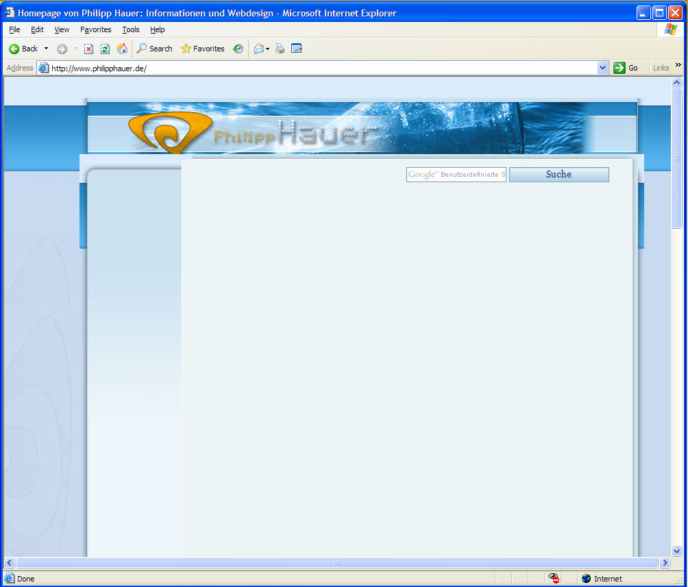 Eingangsbeispiel im Internet Explorer 6 ohne Browserweichen