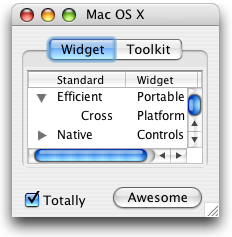 Abstract Factory Anwendung GUI Mac Look and Feel