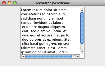 Decorator Design Pattern JScrollPane