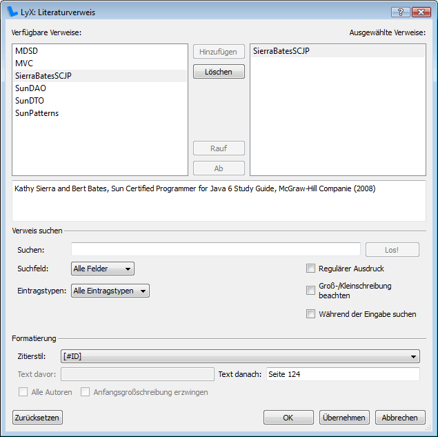 Literaturverweise erstellen mit LyX