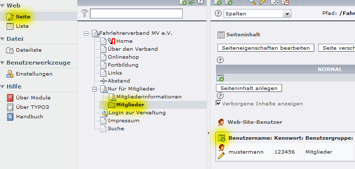 Frontend-User anlegen