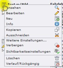 Kontextklick Seiteninhalt