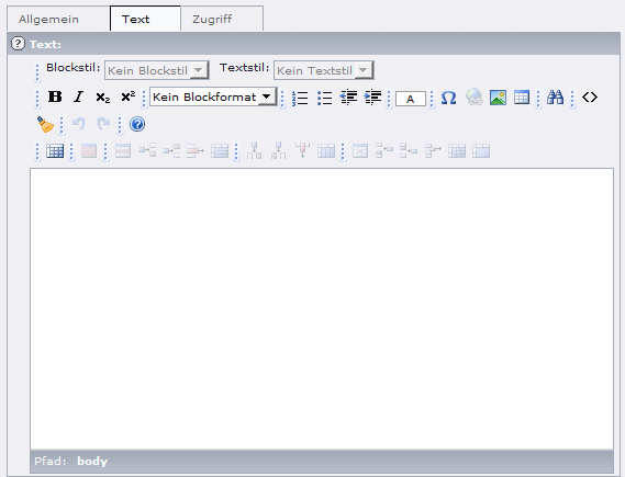 Der Rich-Text-Editor